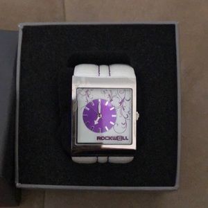 Rockwell women’s white & purple watch